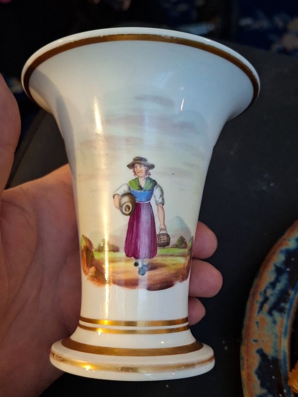 Old Paris Hand Painted Vase
